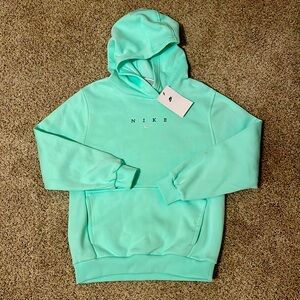 Nike hoodie size child large mint color